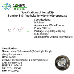 High quality benzyl(S)-2-amino-3-(3-(methylsulfonyl)phenyl)propanoate cas 1194550-59-8 in factory