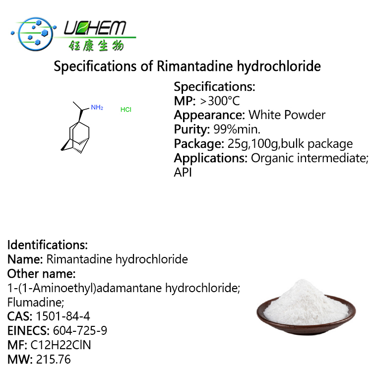 High quality API Rimantadine hydrochloride cas 1501-84-4 With Best Price