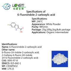 Factory supply 6-Fluoroindole-2-carboxylic acid cas 3093-97-8 with low price