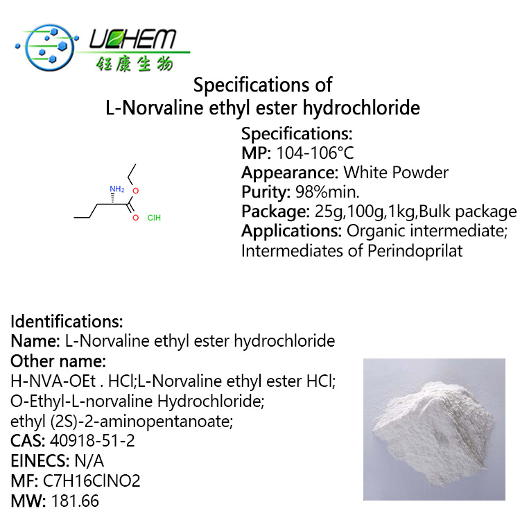Good quality L-Norvaline ethyl ester HCl / L-Norvaline ethyl ester hydrochloride cas 40918-51-2 with low price