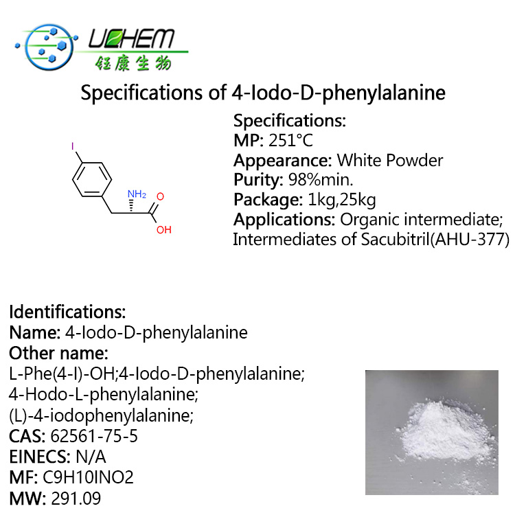 High Purity 4-Iodo-D-phenylalanine cas 62561-75-5 with great price