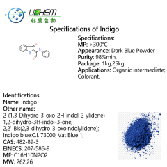 High Purity 98% Indigo powder cas 482-89-3 With best price