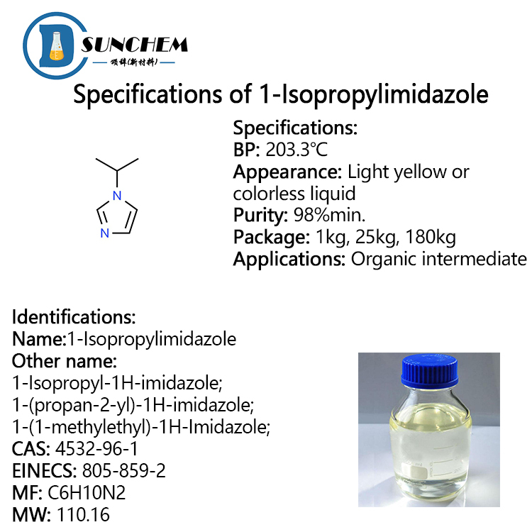 High quality of 1-Isopropylimidazole cas 4532-96-1 with fast delivery