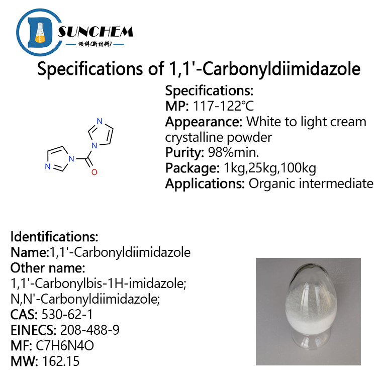 Hot selling 1 1'-Carbonyldiimidazole cas 530-62-1 with competitive price