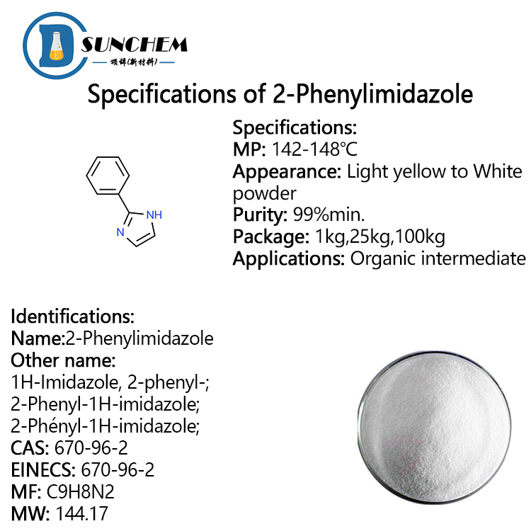 Factory supply 2-Phenyl-1H-imidazole / 2-Phenylimidazole cas 670-96-2
