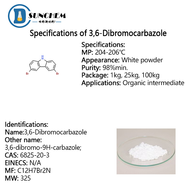 Factory supply 3,6-Dibromocarbazole CAS 6825-20-3 with competitive price
