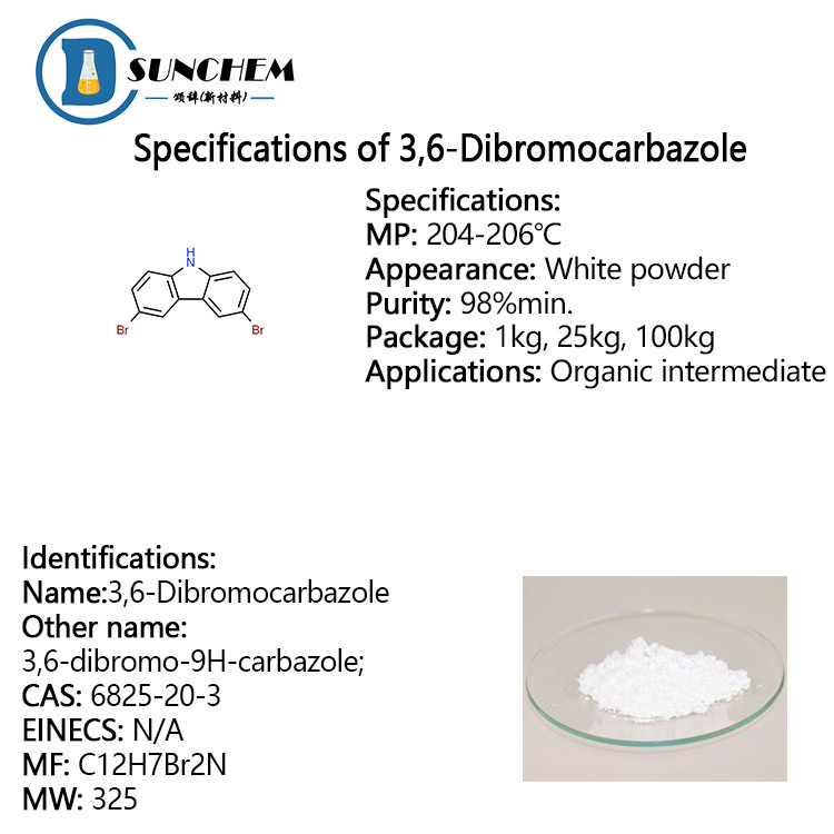 Factory supply 3,6-Dibromocarbazole CAS 6825-20-3 with competitive price