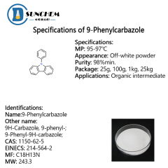 High quality 9-Phenylcarbazole cas 1150-62-5 with low price