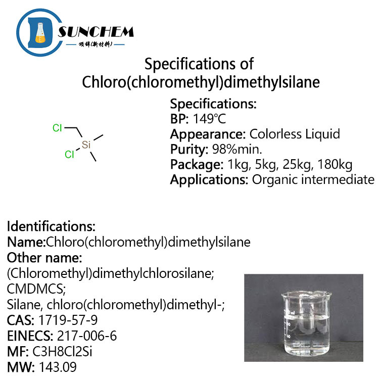 Factory supply Chloro(chloromethyl)dimethylsilane cas 1719-57-9 with best price