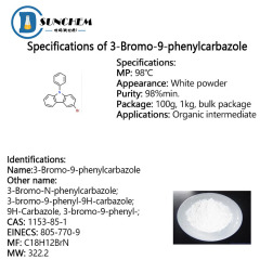 High quality 3-Bromo-9-phenylcarbazole with cheap price cas 1153-85-1