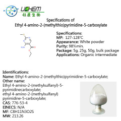 High quality Ethyl 4-amino-2-(methylthio)pyrimidine-5-carboxylate CAS 776-53-4