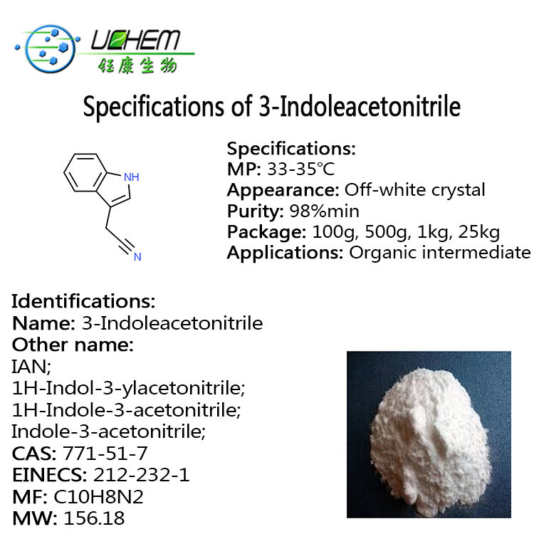 High quality 3-Indolylacetonitrile CAS 771-51-7