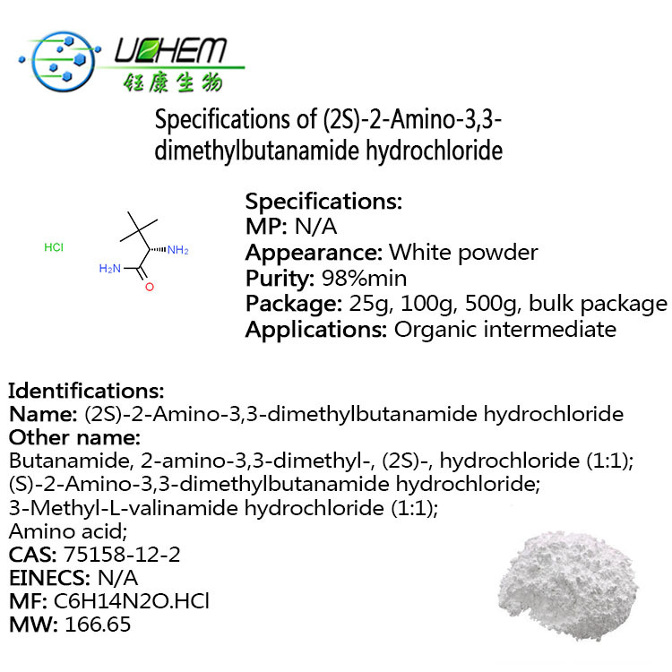 Factory supply L-tert-leucinaMide hydrochloride cas:75158-12-2