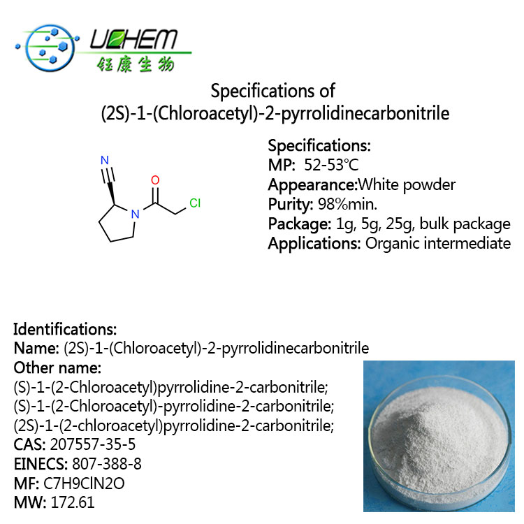 Best Price High Quality (2s)-1-(chloroacetyl)-2-pyrrolidinecarbonitrile CAS 207557-35-5 in stock