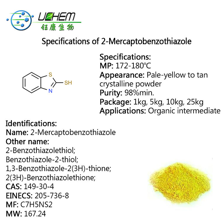 Hot sale 2-Mercaptobenzothiazole CAS 149-30-4 with best price
