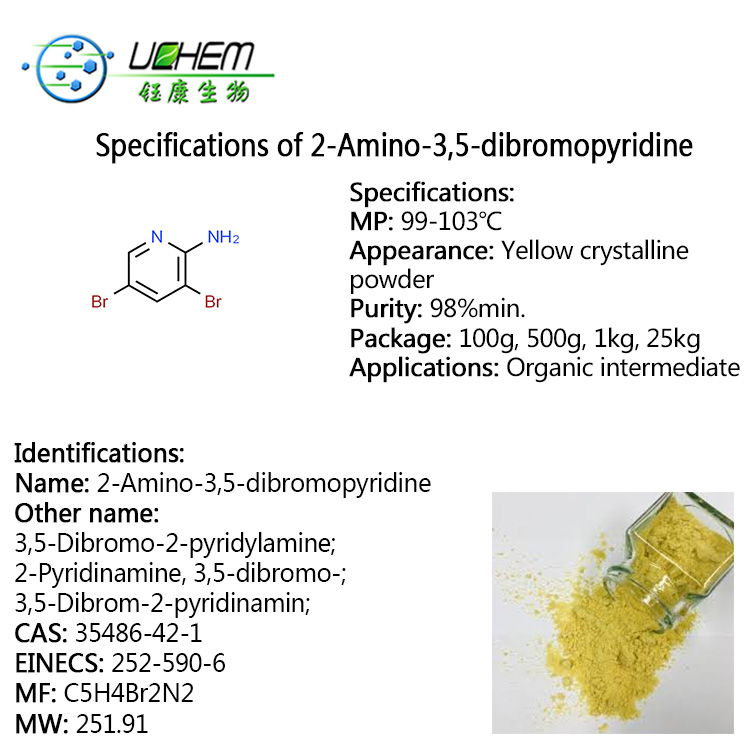 Top quality 3,5-Dibromo-2-pyridylamine CAS 35486-42-1 with best price