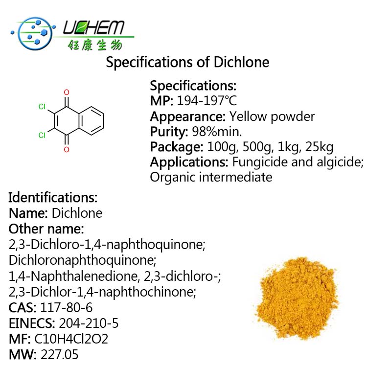 Hot sale 2,3-Dichloro-1,4-naphthoquinone CAS 117-80-6 with reasonable price