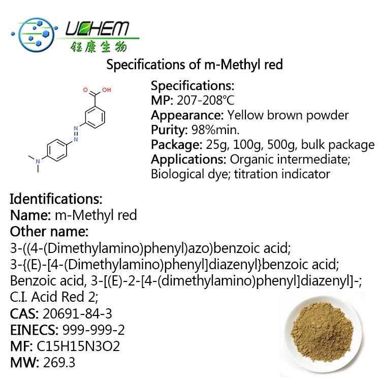 Hot selling high quality M-Methyl Red CAS 20691-84-3 with good price