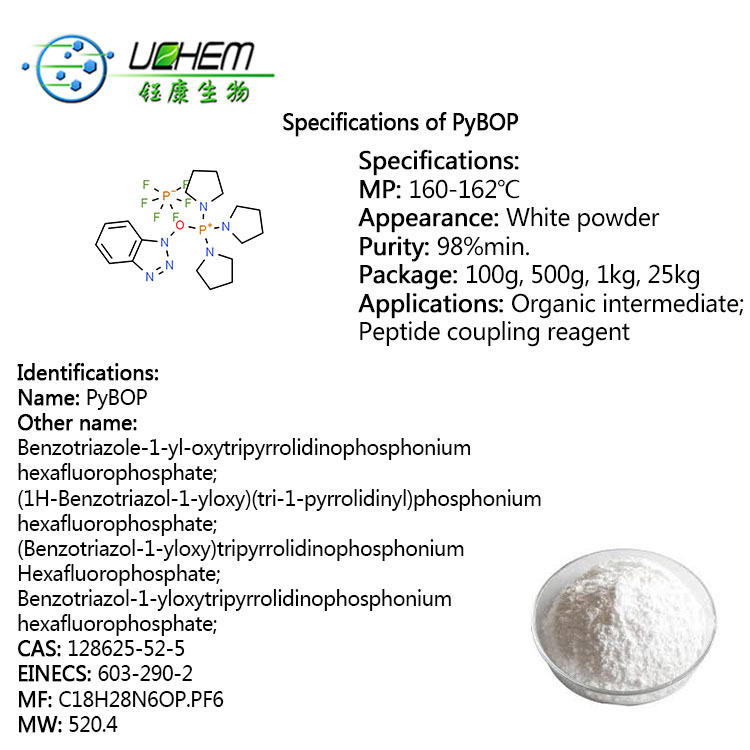 High purity Benzotriazole-1-yl-oxytripyrrolidinophosphonium hexafluorophosphate with low price CAS 128625-52-5