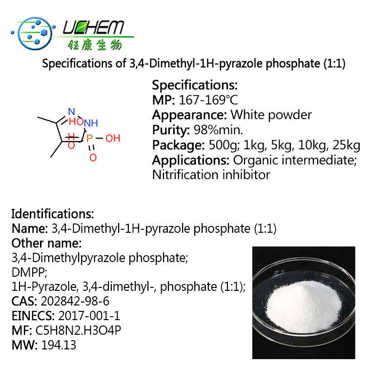 Top quality 3,4-dimethylpyrazole phosphate / dmpp cas 202842-98-6