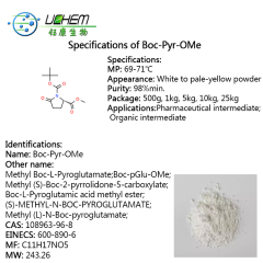 High quality Boc-L-Pyroglutamic acid methyl ester cas 108963-96-8 with good price