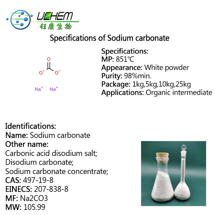 High quality 98% Sodium carbonate cas 497-19-8 with best price