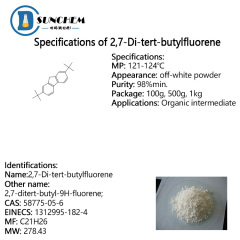 High quality 2,7-Di-tert-butylfluorene cas 58775-05-6 with fast deliver
