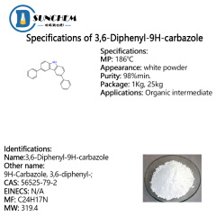 High Quality OLED intermediates 3,6-DIPHENYL-9H-CARBAZOLE CAS 56525-79-2