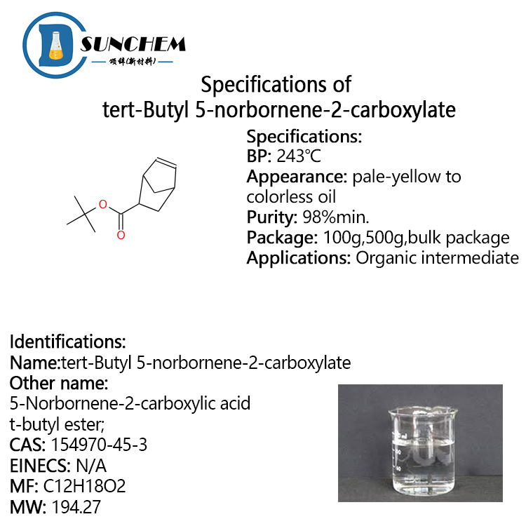 Manufacture supply tert-Butyl 5-norbornene-2-carboxylate cas 154970-45-3