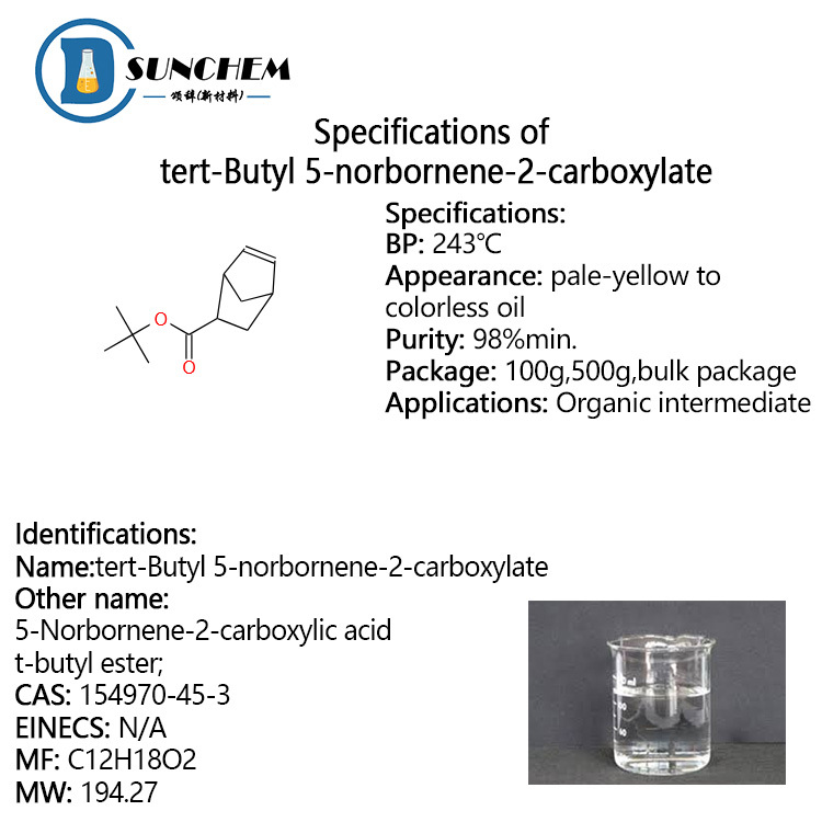 Manufacture supply tert-Butyl 5-norbornene-2-carboxylate cas 154970-45-3