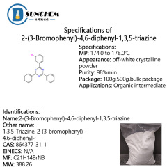 2-(3-Bromophenyl)-4,6-diphenyl-1,3,5-triazine/C21H14BrN3 cas 864377-31-1