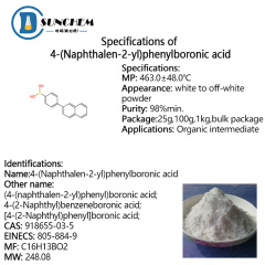 High Quality OLED intermediates 4-(NAPHTHALEN-2-YL)PHENYLBORONIC ACID CAS 918655-03-5