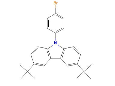 High purity 9-(4-Bromophenyl)-3,6-bis(2-methyl-2-propanyl)-9H-carbazole CAS 601454-33-5