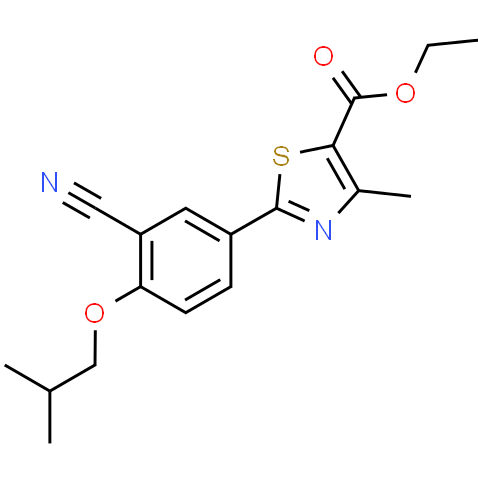 Ethyl 2-(3-cyano-4-isobutoxyphenyl)-4-methyl-5-thiazolecarboxylate CAS:160844-75-7 Price list