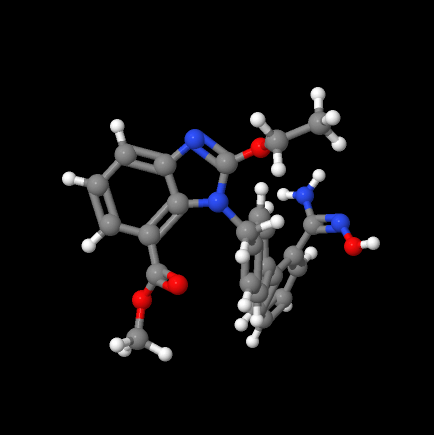 2-Ethoxy-1-[[2'-[(hydroxyamino)iminomethyl][1,1'-biphenyl]-4-yl]methyl]-1H-benzimidazole-7-carboxylic acid methyl ester CAS:147403-65-4 Price list