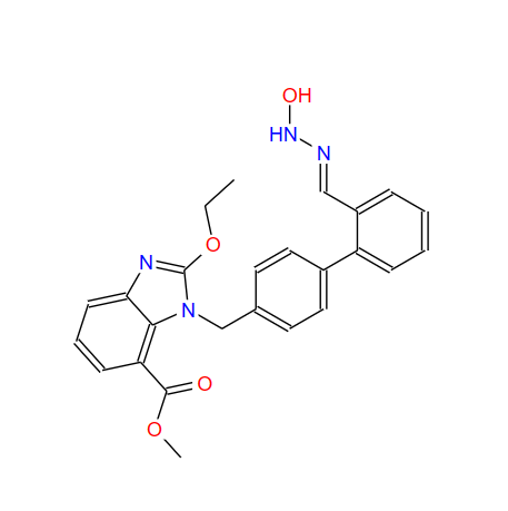 2-Ethoxy-1-[[2'-[(hydroxyamino)iminomethyl][1,1'-biphenyl]-4-yl]methyl]-1H-benzimidazole-7-carboxylic acid methyl ester CAS:147403-65-4 Price list