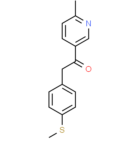 1-(6-Methylpyridin-3-yl)-2-[4-(methylthio)phenyl]ethanone CAS:221615-72-1 made in China