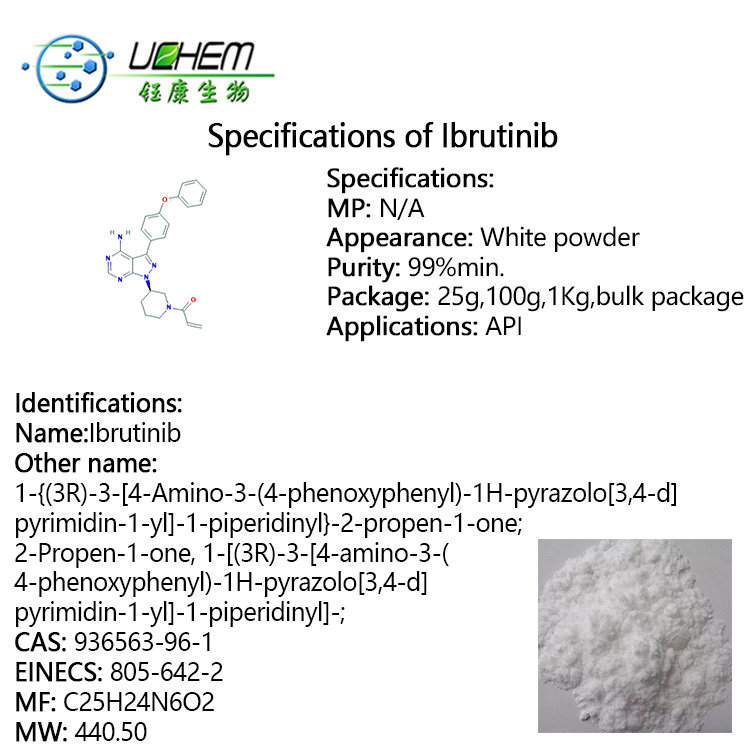 Factory supply Ibrutinib cas 936563-96-1 with best price