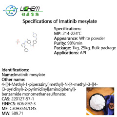 Hot selling high quality Imatinib mesylate cas 220127-57-1 with good price