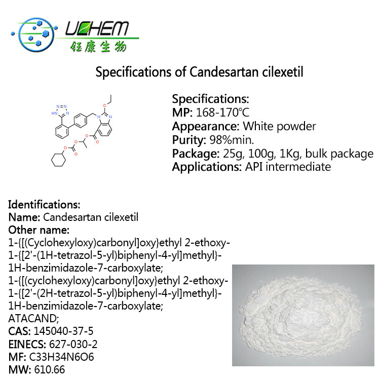 Factory supply Candesartan Cilexetil cas 145040-37-5