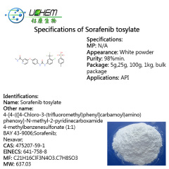 Factory Supply bulk 99% Sorafenib tosylate cas 475207-59-1