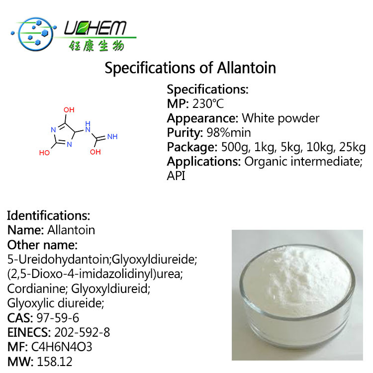 Factory Supply Cosmetic Raw Material Cas 97-59-6 Allantoin Powder with good price