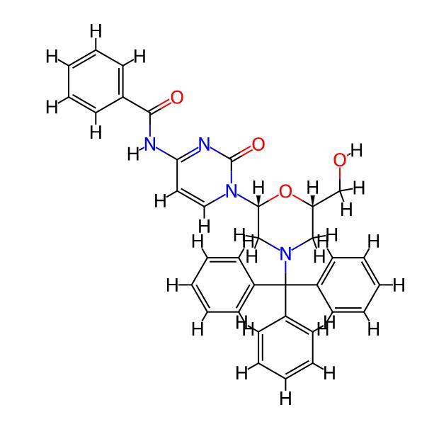 High Quality N4-Benzoyl-7'-OH-N-trityl Morpholino cytosine cas 125515-31-3