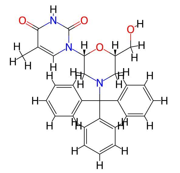 Top Quality 7'-Hydroxy-N-tritylmorpholino thymine monomer cas 914361-76-5