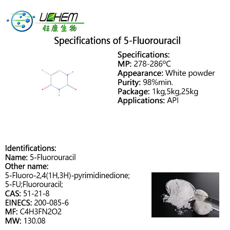 Manufacture High Purity 5-Fluorouracil CAS 51-21-8 in stock