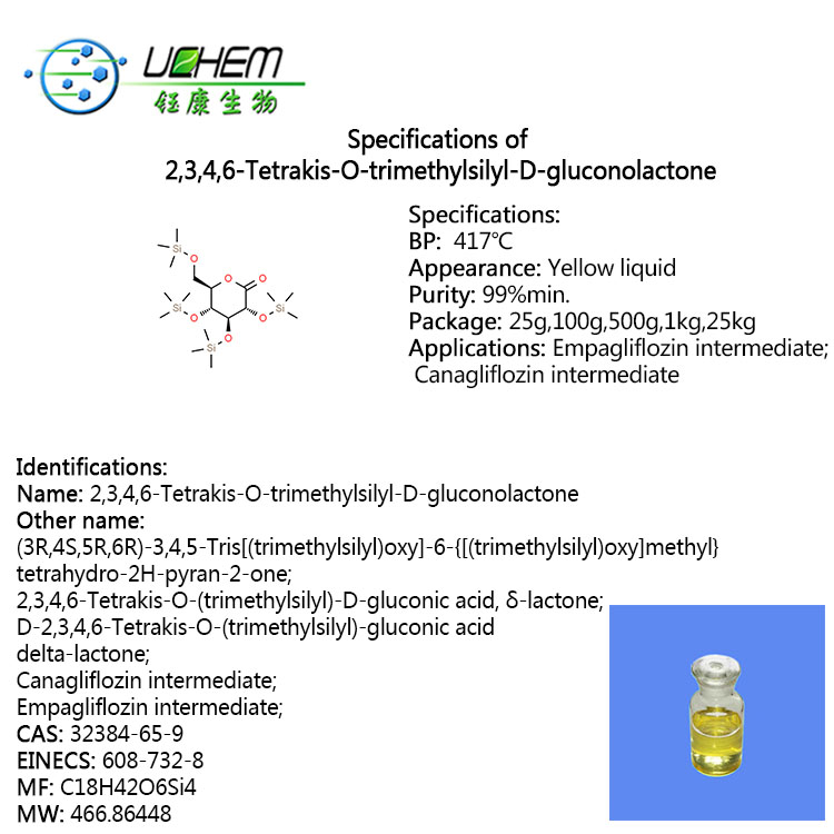 Factory supply Price 2,3,4,6-Tetrakis-O-trimethylsilyl-D-gluconolactone CAS 32384-65-9