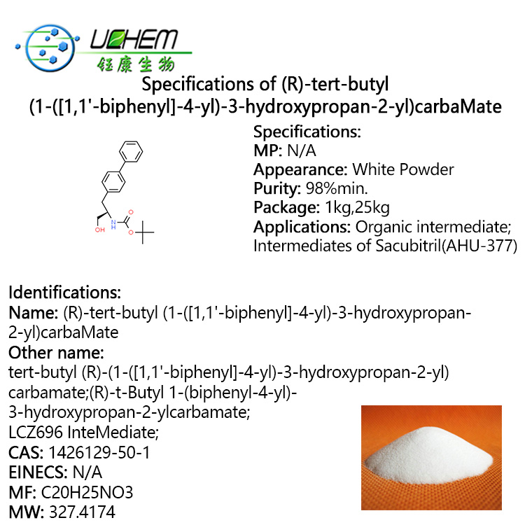 High quality (R)-tert-butyl (1-([1,1'-biphenyl]-4-yl)-3-hydroxypropan-2-yl)carbamate cas 1426129-50-1 in stock