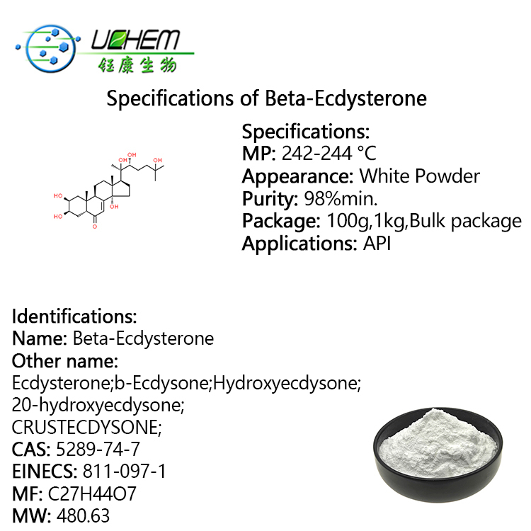 High quality 20-Hydroxyecdysone Powder cas 5289-74-7 with reasonable price