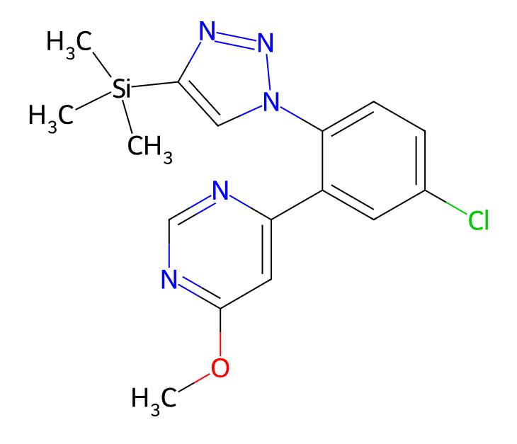 Pyrimidine, 4-[5-chloro-2-[4-(trimethylsilyl)-1H-1,2,3-triazol-1-yl]phenyl]-6-methoxy- cas 1802430-53-0 in stock