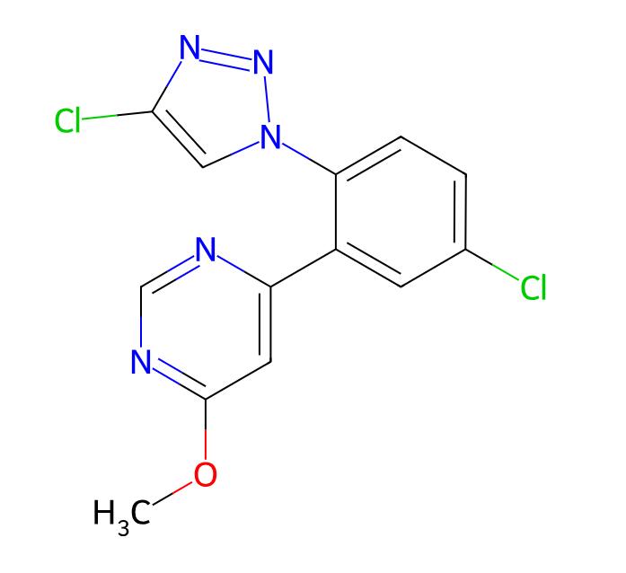 Factory Price Pyrimidine, 4-[5-chloro-2-(4-chloro-1H-1,2,3-triazol-1-yl)phenyl]-6-methoxy- cas 1802430-54-1